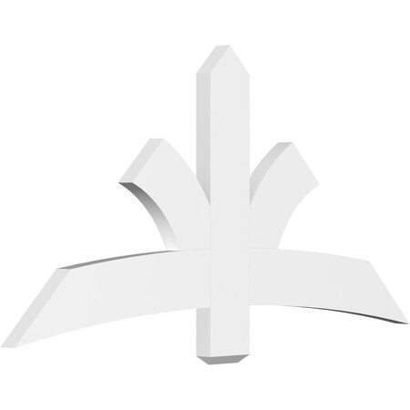 Ekena Millwork Davenport Architectural Grade PVC Gable Bracket, 60"W x 30"H x 2"D x 6"F, 12/12 Pitch GBP060X30X0206DAV00